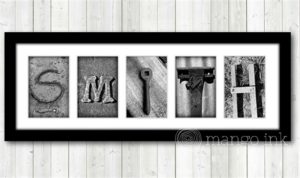 Mango Ink word frame letter art